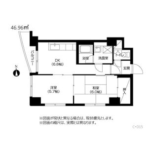 2DK 間取り図