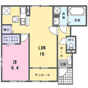 1LDK 間取り図