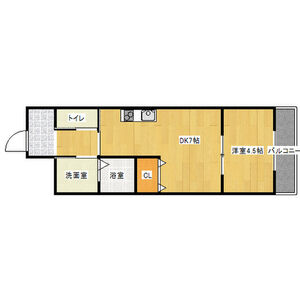 1DK 間取り図
