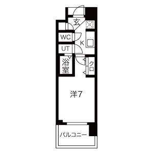 1K 間取り図