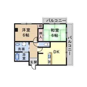 2DK 間取り図