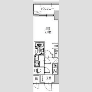 1K 間取り図