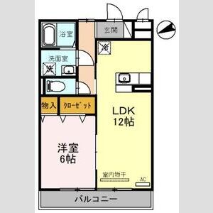 1LDK 間取り図
