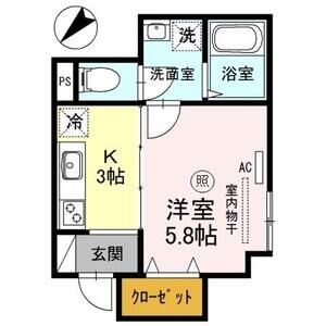 1K 間取り図