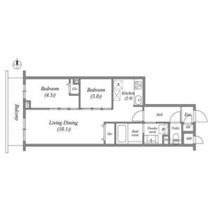 2LDK 間取り図