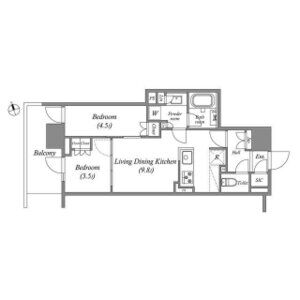 2LDK 間取り図