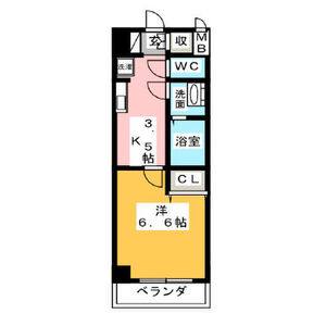 1K 間取り図