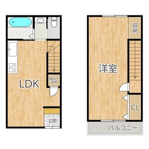 1LDK 間取り図