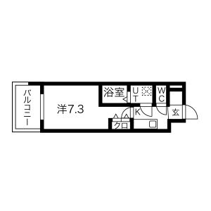 1K 間取り図