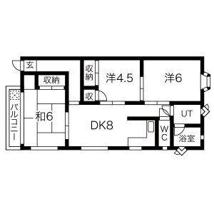 3DK 間取り図