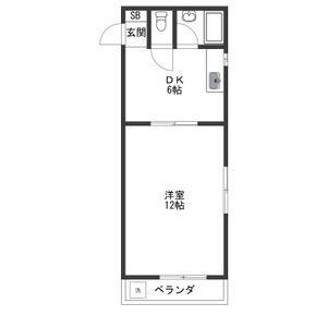 1DK 間取り図
