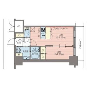 1LDK 間取り図