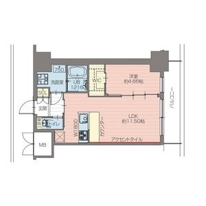 1LDK 間取り図