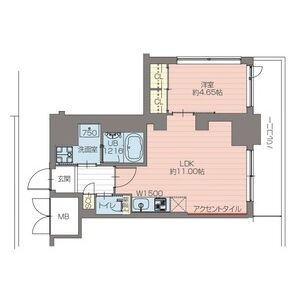 1LDK 間取り図