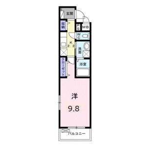 1K 間取り図