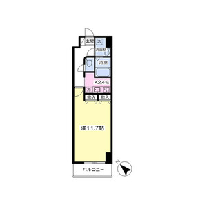 1K 間取り図