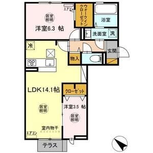 2LDK 間取り図