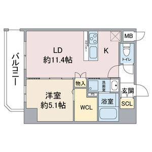 1LDK 間取り図