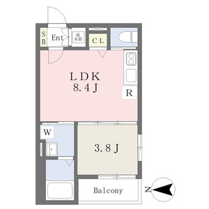 1LDK 間取り図