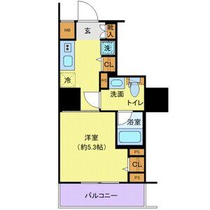 1K 間取り図