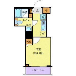 1K 間取り図