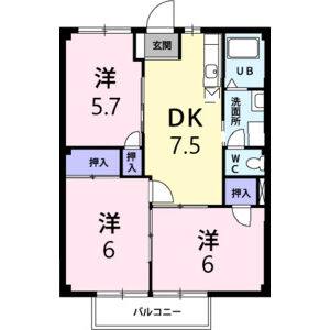 3DK 間取り図