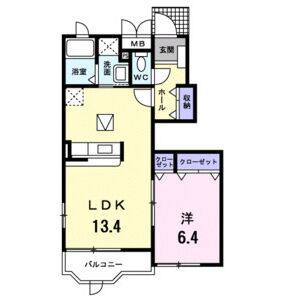1LDK 間取り図