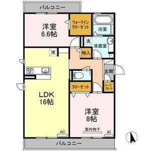 2LDK 間取り図