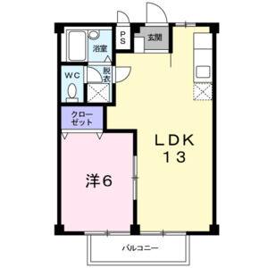 1LDK 間取り図