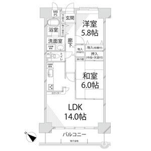 2LDK 間取り図