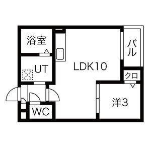 1LDK 間取り図