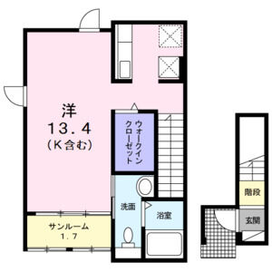 ワンルーム 間取り図