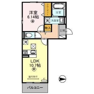 1LDK 間取り図