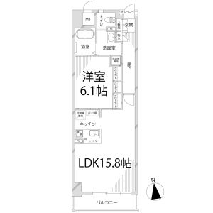 1LDK 間取り図