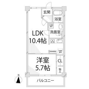 1LDK 間取り図