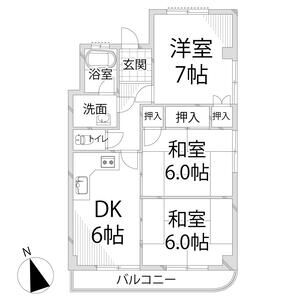 3DK 間取り図