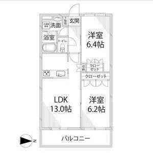 2LDK 間取り図
