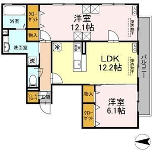 2LDK 間取り図