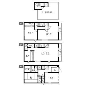 3LDK 間取り図