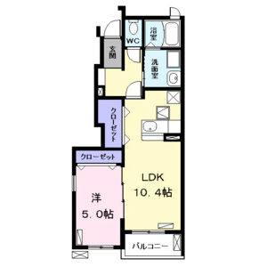1LDK 間取り図