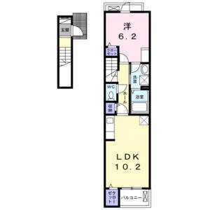 1LDK 間取り図