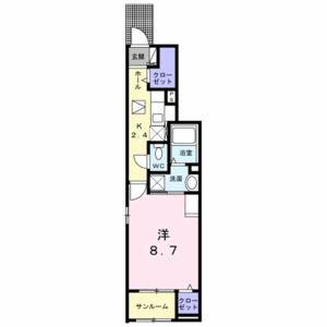 1K 間取り図