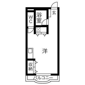ワンルーム 間取り図