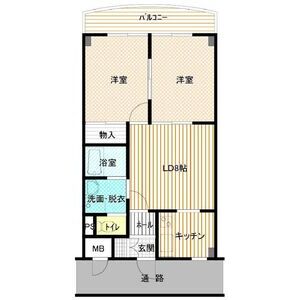 2LDK 間取り図