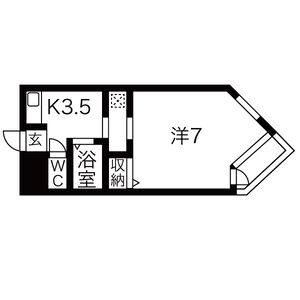 1K 間取り図