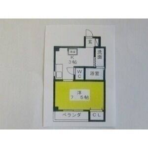 1K 間取り図