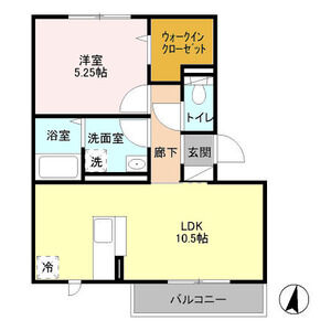 1LDK 間取り図
