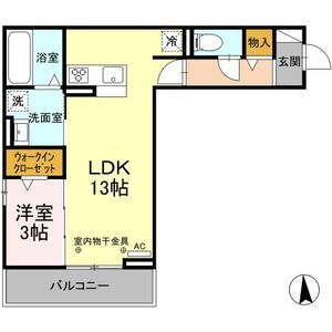 1LDK 間取り図