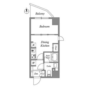 1DK 間取り図