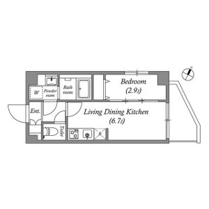 1DK 間取り図